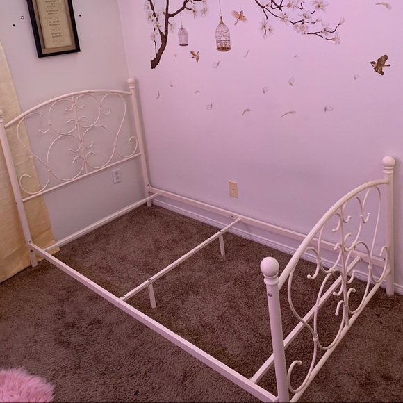 Bedding White Metal Twin Size Bed Frame Poshmark